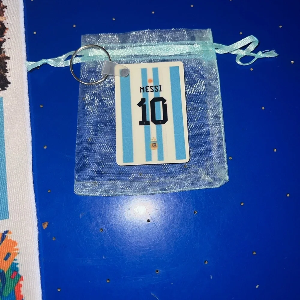Messi socks and keychain